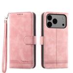 Capa para telemóvel Dierfeng Dream Line TPU híbrida em pele PU, para iPhone 17 Pro Max, para iPhone 17 Pro, para iPhone 17, para iPhone Air, para iPhone 16e, para iPhone 16 Pro Max, para iPhone 16 Pro, para iPhone 16 Plus
