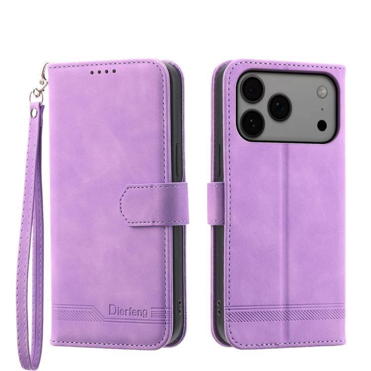 Capa para telemóvel Dierfeng Dream Line TPU híbrida em pele PU, para iPhone 17 Pro Max, para iPhone 17 Pro, para iPhone 17, para iPhone Air, para iPhone 16e, para iPhone 16 Pro Max, para iPhone 16 Pro, para iPhone 16 Plus