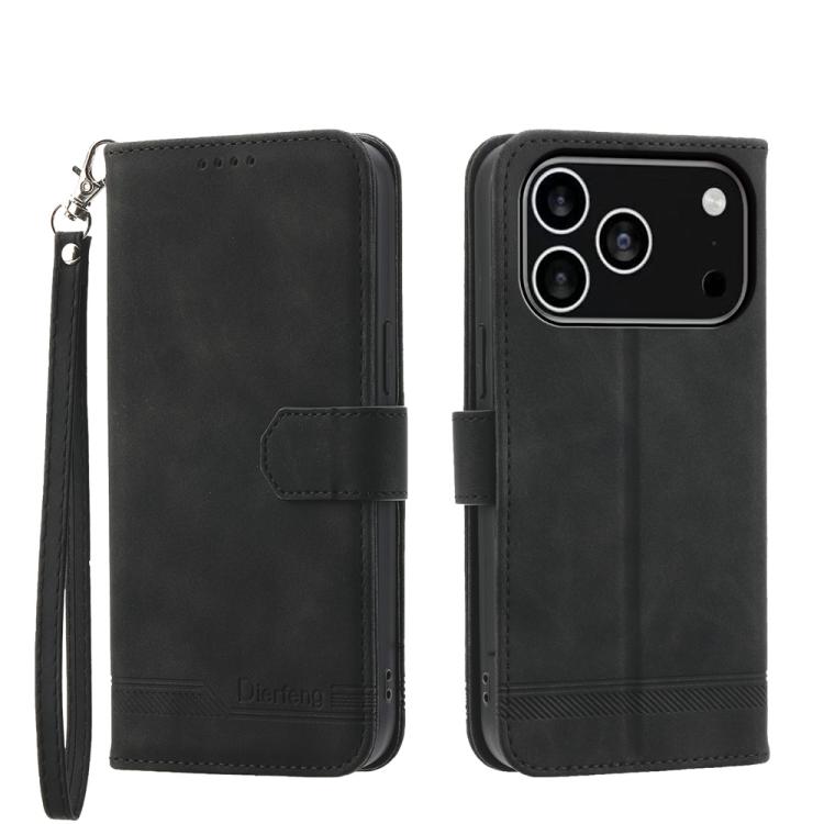 Capa para telemóvel Dierfeng Dream Line TPU híbrida em pele PU, para iPhone 17 Pro Max, para iPhone 17 Pro, para iPhone 17, para iPhone Air, para iPhone 16e, para iPhone 16 Pro Max, para iPhone 16 Pro, para iPhone 16 Plus