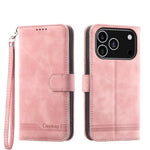 Capa para telemóvel Dierfeng Dream Line TPU híbrida em pele PU, para iPhone 17 Pro Max, para iPhone 17 Pro, para iPhone 17, para iPhone Air, para iPhone 16e, para iPhone 16 Pro Max, para iPhone 16 Pro, para iPhone 16 Plus