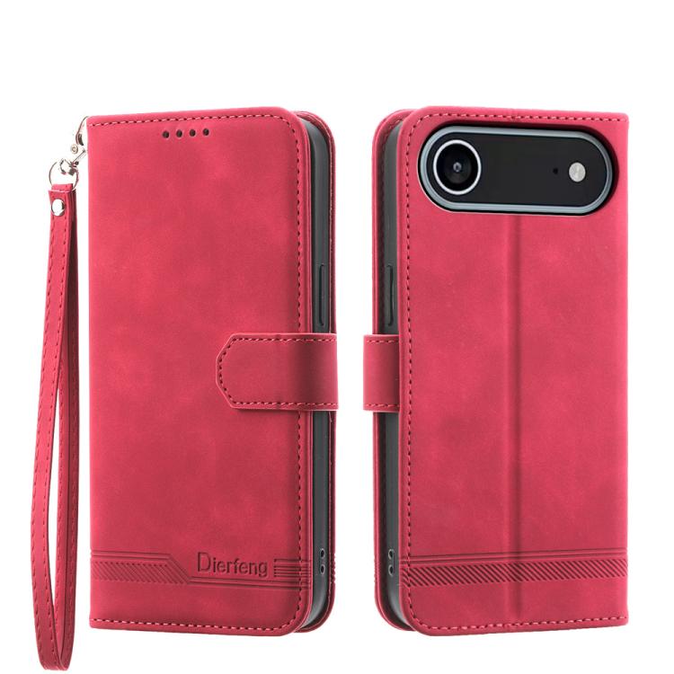 Capa para telemóvel Dierfeng Dream Line TPU híbrida em pele PU, para iPhone 17 Pro Max, para iPhone 17 Pro, para iPhone 17, para iPhone Air, para iPhone 16e, para iPhone 16 Pro Max, para iPhone 16 Pro, para iPhone 16 Plus