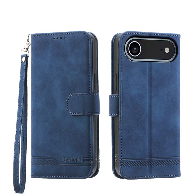 Capa para telemóvel Dierfeng Dream Line TPU híbrida em pele PU, para iPhone 17 Pro Max, para iPhone 17 Pro, para iPhone 17, para iPhone Air, para iPhone 16e, para iPhone 16 Pro Max, para iPhone 16 Pro, para iPhone 16 Plus