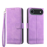 Capa para telemóvel Dierfeng Dream Line TPU híbrida em pele PU, para iPhone 17 Pro Max, para iPhone 17 Pro, para iPhone 17, para iPhone Air, para iPhone 16e, para iPhone 16 Pro Max, para iPhone 16 Pro, para iPhone 16 Plus
