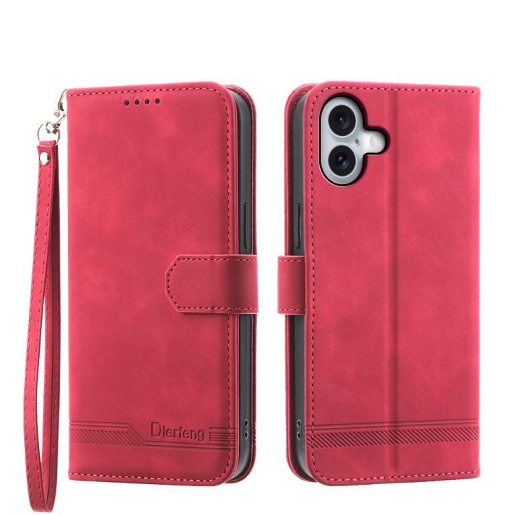 Capa para telemóvel Dierfeng Dream Line TPU híbrida em pele PU, para iPhone 17 Pro Max, para iPhone 17 Pro, para iPhone 17, para iPhone Air, para iPhone 16e, para iPhone 16 Pro Max, para iPhone 16 Pro, para iPhone 16 Plus