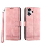 Capa para telemóvel Dierfeng Dream Line TPU híbrida em pele PU, para iPhone 17 Pro Max, para iPhone 17 Pro, para iPhone 17, para iPhone Air, para iPhone 16e, para iPhone 16 Pro Max, para iPhone 16 Pro, para iPhone 16 Plus