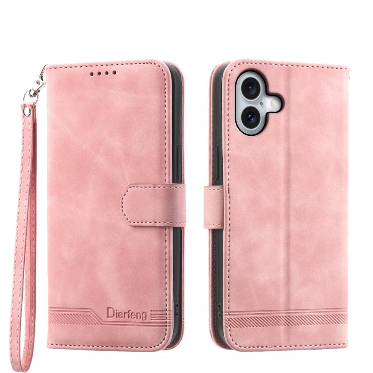 Capa para telemóvel Dierfeng Dream Line TPU híbrida em pele PU, para iPhone 17 Pro Max, para iPhone 17 Pro, para iPhone 17, para iPhone Air, para iPhone 16e, para iPhone 16 Pro Max, para iPhone 16 Pro, para iPhone 16 Plus