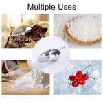 2 PCS Pá Multifuncional em Aço Inoxidável, Pá para Gelo em Liga de Alumínio, Pá para Alimentos, Colher para Chá, M