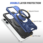 Capa magnética MagSafe anti-impactos com suporte de anel, para iPhone 14 Plus, para iPhone 14/13, para iPhone 14 Pro, para iPhone 14 Pro Max, para iPhone 13 Pro Max, para iPhone 13 Pro