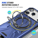 Capa magnética MagSafe anti-impactos com suporte de anel, para iPhone 17 Pro Max, para iPhone 17 Pro, para iPhone 17, para iPhone Air, para iPhone 16 Pro Max, para iPhone 16 Pro