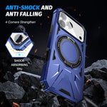 Capa magnética MagSafe anti-impactos com suporte de anel, para iPhone 17 Pro Max, para iPhone 17 Pro, para iPhone 17, para iPhone Air, para iPhone 16 Pro Max, para iPhone 16 Pro