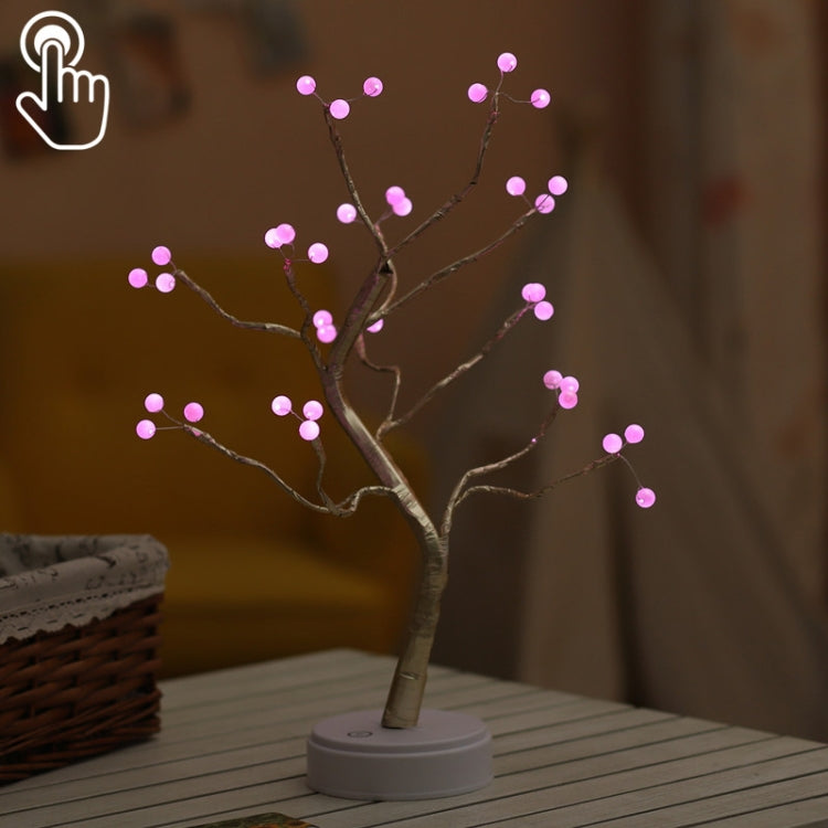 36 LEDs Pearl Tree Copper Wire Table Lamp Creative Decoration Touch Control Night Light (Warm White Light), 36 LEDs Warm White, 36 LEDs Pink Light, 108 LEDs Warm White, 108 LEDs Pink Light, 108 LEDs White Light, 108 LEDs Colorful Light, 48 LEDs Warm Wh...
