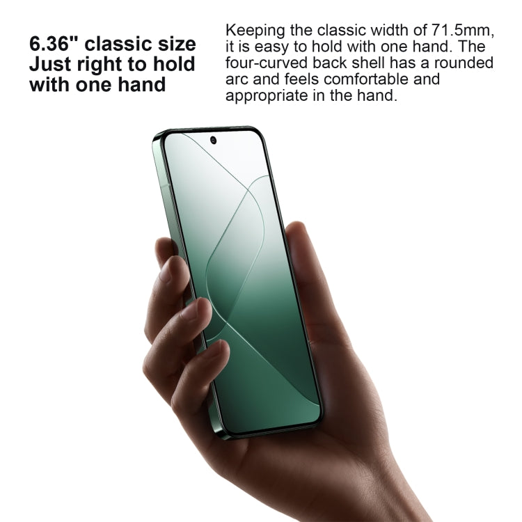Xiaomi 14, 6,36 polegadas Xiaomi HyperOS Snapdragon 8 Gen 3 Octa Core 4nm até 3,3GHz, NFC, Rede: 5G, 12GB+256GB, 16GB+512GB, 16GB+1TB