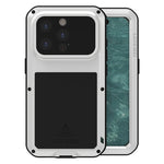 Capa metálica LOVE MEI anti-impactos, à prova de água e poeira, para iPhone 17 Pro Max, para iPhone 17 Pro, para iPhone 17, para iPhone 16 Pro Max, para iPhone 16 Pro, para iPhone 16, para iPhone 15 Pro Max, para iPhone 15 Pro
