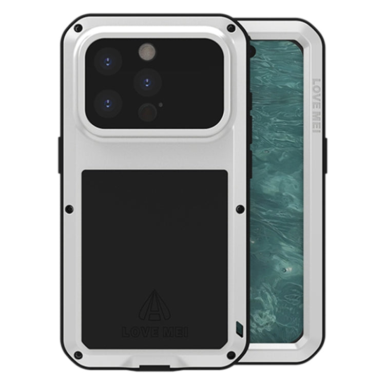 Capa metálica LOVE MEI anti-impactos, à prova de água e poeira, para iPhone 17 Pro Max, para iPhone 17 Pro, para iPhone 17, para iPhone 16 Pro Max, para iPhone 16 Pro, para iPhone 16, para iPhone 15 Pro Max, para iPhone 15 Pro