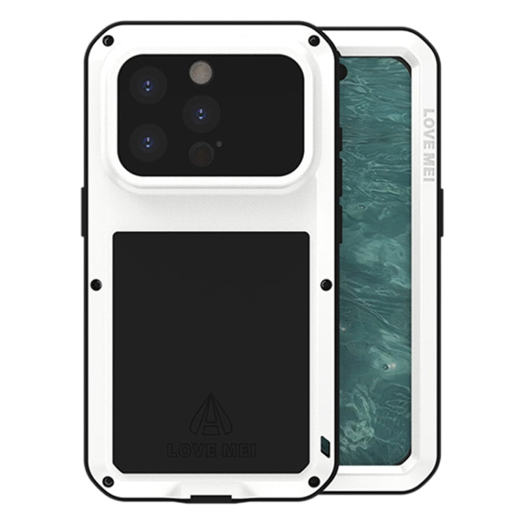 Capa metálica LOVE MEI anti-impactos, à prova de água e poeira, para iPhone 17 Pro Max, para iPhone 17 Pro, para iPhone 17, para iPhone 16 Pro Max, para iPhone 16 Pro, para iPhone 16, para iPhone 15 Pro Max, para iPhone 15 Pro