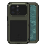 Capa metálica LOVE MEI anti-impactos, à prova de água e poeira, para iPhone 17 Pro Max, para iPhone 17 Pro, para iPhone 17, para iPhone 16 Pro Max, para iPhone 16 Pro, para iPhone 16, para iPhone 15 Pro Max, para iPhone 15 Pro