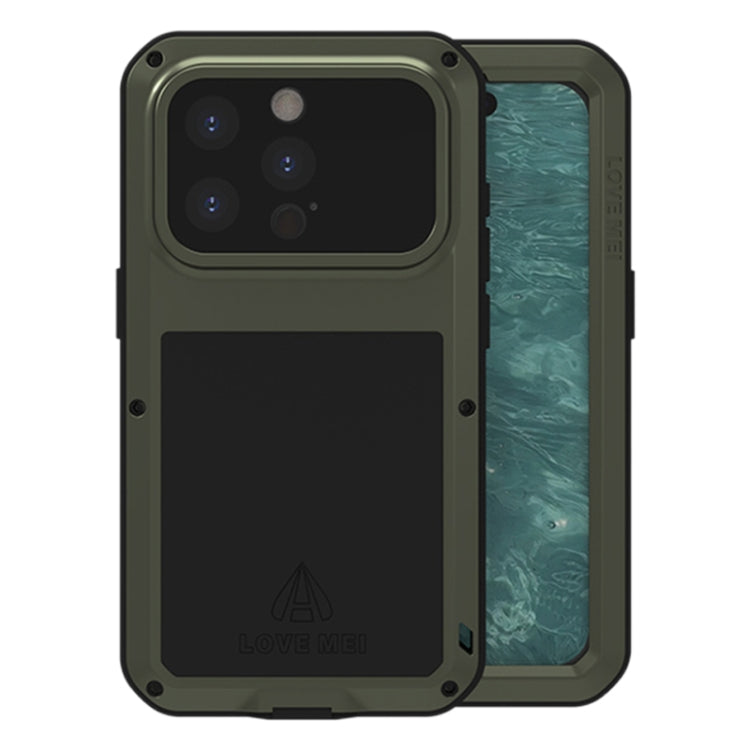 Capa metálica LOVE MEI anti-impactos, à prova de água e poeira, para iPhone 17 Pro Max, para iPhone 17 Pro, para iPhone 17, para iPhone 16 Pro Max, para iPhone 16 Pro, para iPhone 16, para iPhone 15 Pro Max, para iPhone 15 Pro