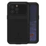 Capa metálica LOVE MEI anti-impactos, à prova de água e poeira, para iPhone 17 Pro Max, para iPhone 17 Pro, para iPhone 17, para iPhone 16 Pro Max, para iPhone 16 Pro, para iPhone 16, para iPhone 15 Pro Max, para iPhone 15 Pro