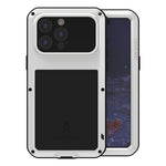 Capa metálica LOVE MEI anti-impactos, à prova de água e poeira, para iPhone 17 Pro Max, para iPhone 17 Pro, para iPhone 17, para iPhone 16 Pro Max, para iPhone 16 Pro, para iPhone 16, para iPhone 15 Pro Max, para iPhone 15 Pro