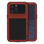 Capa metálica LOVE MEI anti-impactos, à prova de água e poeira, para iPhone 17 Pro Max, para iPhone 17 Pro, para iPhone 17, para iPhone 16 Pro Max, para iPhone 16 Pro, para iPhone 16, para iPhone 15 Pro Max, para iPhone 15 Pro
