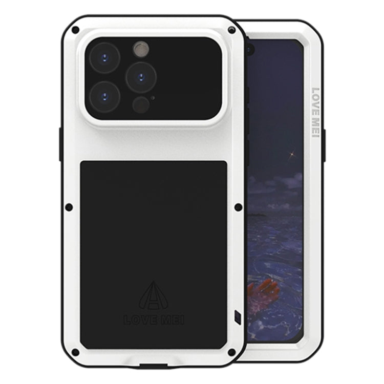 Capa metálica LOVE MEI anti-impactos, à prova de água e poeira, para iPhone 17 Pro Max, para iPhone 17 Pro, para iPhone 17, para iPhone 16 Pro Max, para iPhone 16 Pro, para iPhone 16, para iPhone 15 Pro Max, para iPhone 15 Pro
