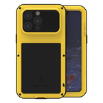 Capa metálica LOVE MEI anti-impactos, à prova de água e poeira, para iPhone 17 Pro Max, para iPhone 17 Pro, para iPhone 17, para iPhone 16 Pro Max, para iPhone 16 Pro, para iPhone 16, para iPhone 15 Pro Max, para iPhone 15 Pro
