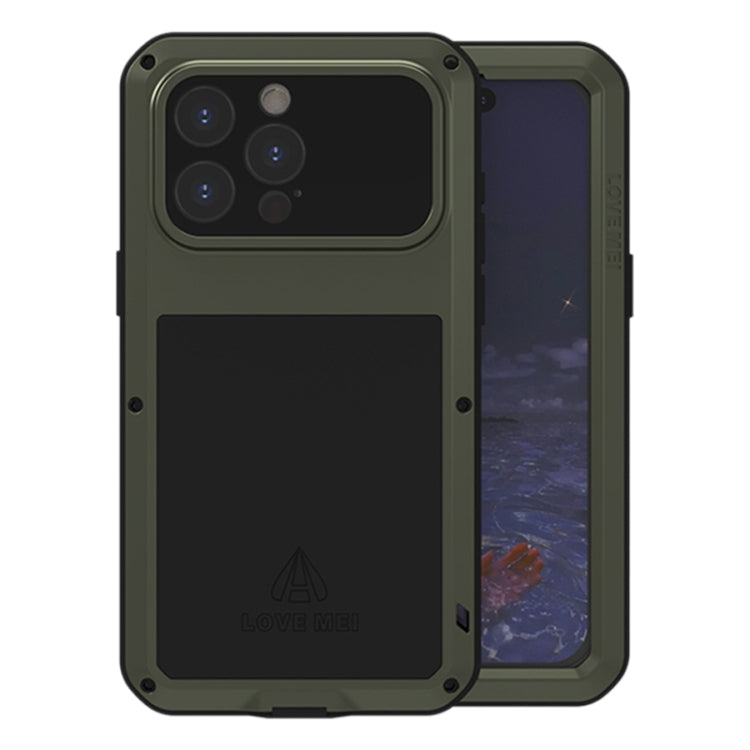 Capa metálica LOVE MEI anti-impactos, à prova de água e poeira, para iPhone 17 Pro Max, para iPhone 17 Pro, para iPhone 17, para iPhone 16 Pro Max, para iPhone 16 Pro, para iPhone 16, para iPhone 15 Pro Max, para iPhone 15 Pro