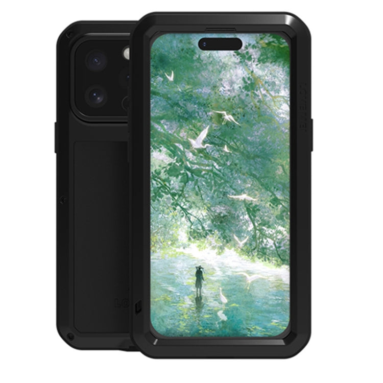 Capa metálica LOVE MEI anti-impactos, à prova de água e poeira, para iPhone 17 Pro Max, para iPhone 17 Pro, para iPhone 17, para iPhone 16 Pro Max, para iPhone 16 Pro, para iPhone 16, para iPhone 15 Pro Max, para iPhone 15 Pro