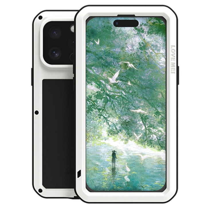 Capa metálica LOVE MEI anti-impactos, à prova de água e poeira, para iPhone 17 Pro Max, para iPhone 17 Pro, para iPhone 17, para iPhone 16 Pro Max, para iPhone 16 Pro, para iPhone 16, para iPhone 15 Pro Max, para iPhone 15 Pro