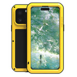 Capa metálica LOVE MEI anti-impactos, à prova de água e poeira, para iPhone 17 Pro Max, para iPhone 17 Pro, para iPhone 17, para iPhone 16 Pro Max, para iPhone 16 Pro, para iPhone 16, para iPhone 15 Pro Max, para iPhone 15 Pro