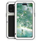 Capa metálica LOVE MEI anti-impactos, à prova de água e poeira, para iPhone 17 Pro Max, para iPhone 17 Pro, para iPhone 17, para iPhone 16 Pro Max, para iPhone 16 Pro, para iPhone 16, para iPhone 15 Pro Max, para iPhone 15 Pro