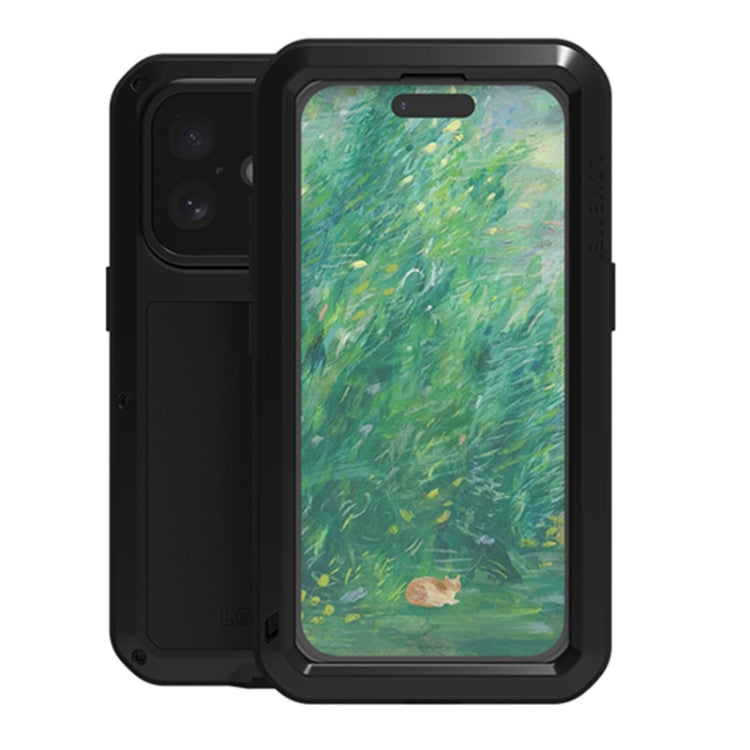Capa metálica LOVE MEI anti-impactos, à prova de água e poeira, para iPhone 17 Pro Max, para iPhone 17 Pro, para iPhone 17, para iPhone 16 Pro Max, para iPhone 16 Pro, para iPhone 16, para iPhone 15 Pro Max, para iPhone 15 Pro