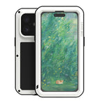 Capa metálica LOVE MEI anti-impactos, à prova de água e poeira, para iPhone 17 Pro Max, para iPhone 17 Pro, para iPhone 17, para iPhone 16 Pro Max, para iPhone 16 Pro, para iPhone 16, para iPhone 15 Pro Max, para iPhone 15 Pro