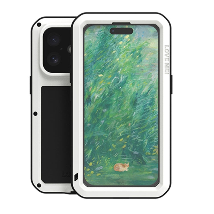 Capa metálica LOVE MEI anti-impactos, à prova de água e poeira, para iPhone 17 Pro Max, para iPhone 17 Pro, para iPhone 17, para iPhone 16 Pro Max, para iPhone 16 Pro, para iPhone 16, para iPhone 15 Pro Max, para iPhone 15 Pro
