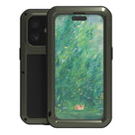 Capa metálica LOVE MEI anti-impactos, à prova de água e poeira, para iPhone 17 Pro Max, para iPhone 17 Pro, para iPhone 17, para iPhone 16 Pro Max, para iPhone 16 Pro, para iPhone 16, para iPhone 15 Pro Max, para iPhone 15 Pro