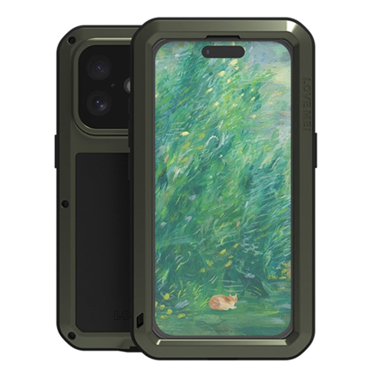 Capa metálica LOVE MEI anti-impactos, à prova de água e poeira, para iPhone 17 Pro Max, para iPhone 17 Pro, para iPhone 17, para iPhone 16 Pro Max, para iPhone 16 Pro, para iPhone 16, para iPhone 15 Pro Max, para iPhone 15 Pro