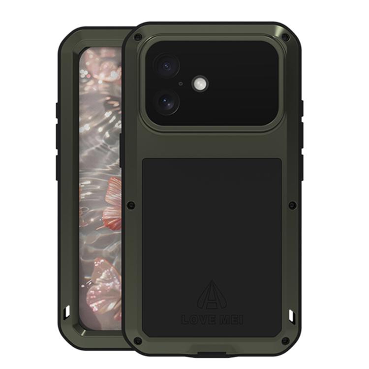 Capa metálica LOVE MEI anti-impactos, à prova de água e poeira, para iPhone 17 Pro Max, para iPhone 17 Pro, para iPhone 17, para iPhone 16 Pro Max, para iPhone 16 Pro, para iPhone 16, para iPhone 15 Pro Max, para iPhone 15 Pro