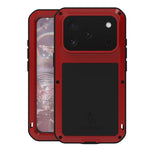 Capa metálica LOVE MEI anti-impactos, à prova de água e poeira, para iPhone 17 Pro Max, para iPhone 17 Pro, para iPhone 17, para iPhone 16 Pro Max, para iPhone 16 Pro, para iPhone 16, para iPhone 15 Pro Max, para iPhone 15 Pro