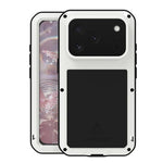 Capa metálica LOVE MEI anti-impactos, à prova de água e poeira, para iPhone 17 Pro Max, para iPhone 17 Pro, para iPhone 17, para iPhone 16 Pro Max, para iPhone 16 Pro, para iPhone 16, para iPhone 15 Pro Max, para iPhone 15 Pro