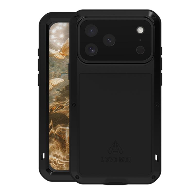 Capa metálica LOVE MEI anti-impactos, à prova de água e poeira, para iPhone 17 Pro Max, para iPhone 17 Pro, para iPhone 17, para iPhone 16 Pro Max, para iPhone 16 Pro, para iPhone 16, para iPhone 15 Pro Max, para iPhone 15 Pro