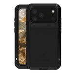Capa metálica LOVE MEI anti-impactos, à prova de água e poeira, para iPhone 17 Pro Max, para iPhone 17 Pro, para iPhone 17, para iPhone 16 Pro Max, para iPhone 16 Pro, para iPhone 16, para iPhone 15 Pro Max, para iPhone 15 Pro