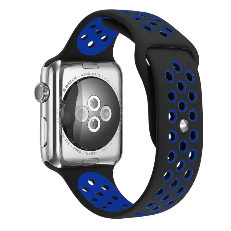 Correia de Relógio Desportiva em Silicone Edição Standard, Para Apple Watch Series 7 41mm / 6 & SE & 5 & 4 40mm / 3 & 2 & 1 38mm, Para Apple Watch Ultra 49mm / Series 8 & 7 45mm / SE 2 & 6 & SE & 5 & 4 44mm / 3 & 2 & 1 42mm