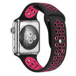 Correia de Relógio Desportiva em Silicone Edição Standard, Para Apple Watch Series 7 41mm / 6 & SE & 5 & 4 40mm / 3 & 2 & 1 38mm, Para Apple Watch Ultra 49mm / Series 8 & 7 45mm / SE 2 & 6 & SE & 5 & 4 44mm / 3 & 2 & 1 42mm