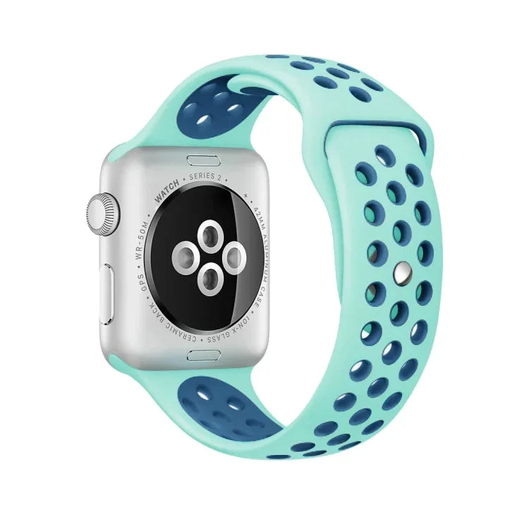 Correia de Relógio Desportiva em Silicone Edição Standard, Para Apple Watch Series 7 41mm / 6 & SE & 5 & 4 40mm / 3 & 2 & 1 38mm, Para Apple Watch Ultra 49mm / Series 8 & 7 45mm / SE 2 & 6 & SE & 5 & 4 44mm / 3 & 2 & 1 42mm