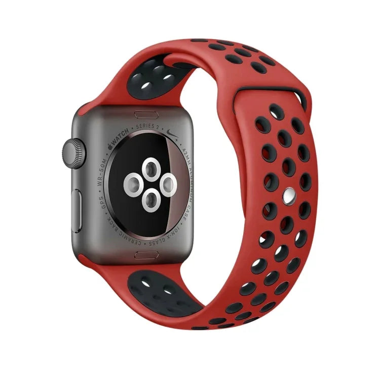 Correia de Relógio Desportiva em Silicone Edição Standard, Para Apple Watch Series 7 41mm / 6 & SE & 5 & 4 40mm / 3 & 2 & 1 38mm, Para Apple Watch Ultra 49mm / Series 8 & 7 45mm / SE 2 & 6 & SE & 5 & 4 44mm / 3 & 2 & 1 42mm
