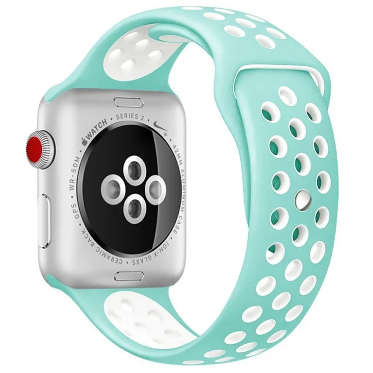 Correia de Relógio Desportiva em Silicone Edição Standard, Para Apple Watch Series 7 41mm / 6 & SE & 5 & 4 40mm / 3 & 2 & 1 38mm, Para Apple Watch Ultra 49mm / Series 8 & 7 45mm / SE 2 & 6 & SE & 5 & 4 44mm / 3 & 2 & 1 42mm