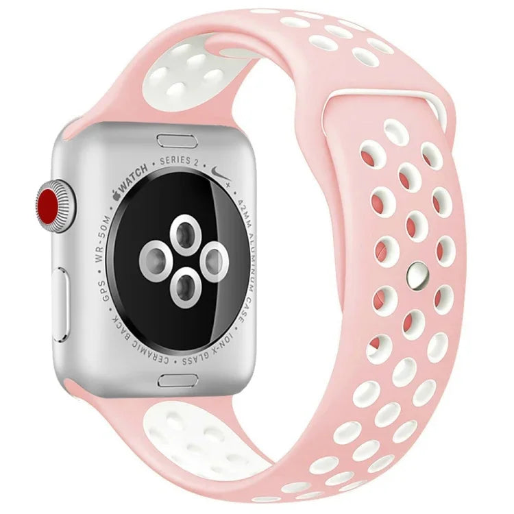 Correia de Relógio Desportiva em Silicone Edição Standard, Para Apple Watch Series 7 41mm / 6 & SE & 5 & 4 40mm / 3 & 2 & 1 38mm, Para Apple Watch Ultra 49mm / Series 8 & 7 45mm / SE 2 & 6 & SE & 5 & 4 44mm / 3 & 2 & 1 42mm