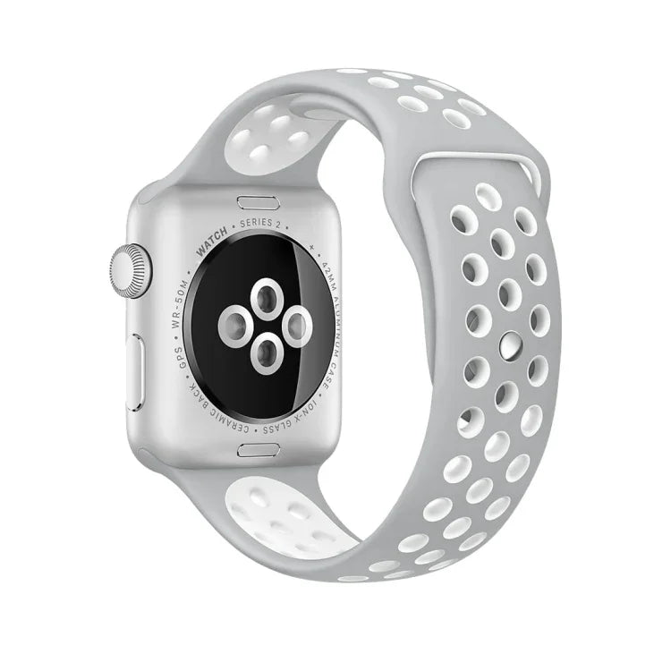 Correia de Relógio Desportiva em Silicone Edição Standard, Para Apple Watch Series 7 41mm / 6 & SE & 5 & 4 40mm / 3 & 2 & 1 38mm, Para Apple Watch Ultra 49mm / Series 8 & 7 45mm / SE 2 & 6 & SE & 5 & 4 44mm / 3 & 2 & 1 42mm