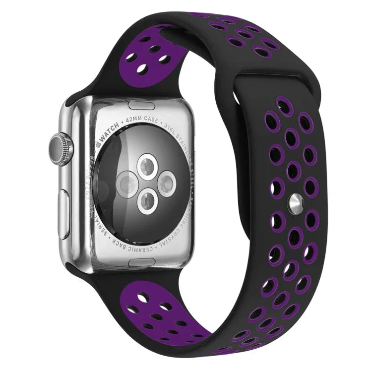 Correia de Relógio Desportiva em Silicone Edição Standard, Para Apple Watch Series 7 41mm / 6 & SE & 5 & 4 40mm / 3 & 2 & 1 38mm, Para Apple Watch Ultra 49mm / Series 8 & 7 45mm / SE 2 & 6 & SE & 5 & 4 44mm / 3 & 2 & 1 42mm