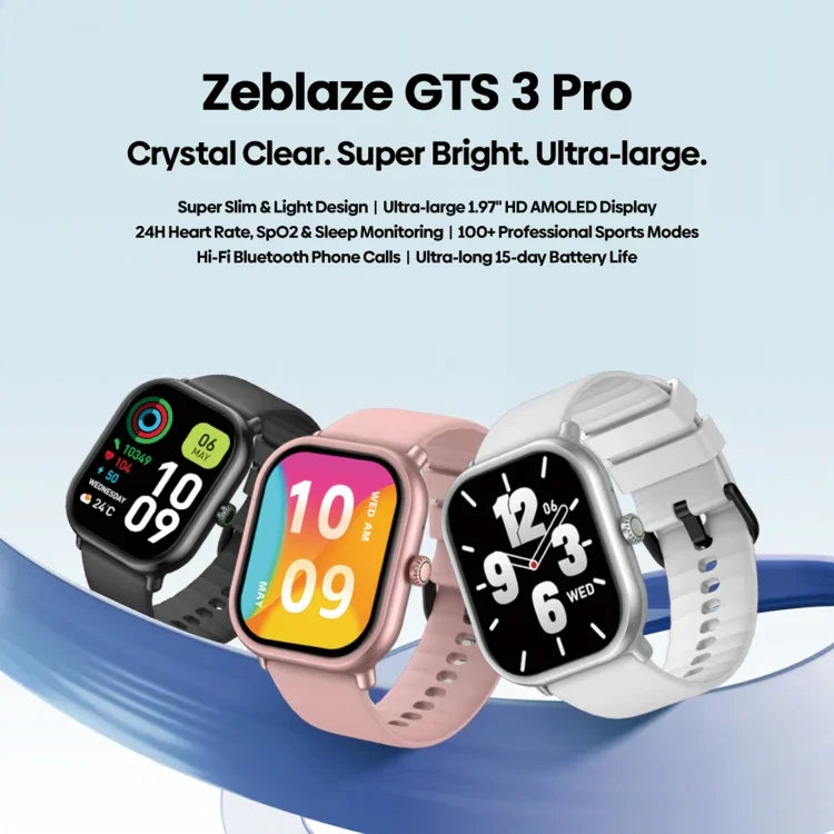 Zeblaze GTS 3 Pro IP68 Relógio Inteligente Fitness HD 1.97 polegadas
